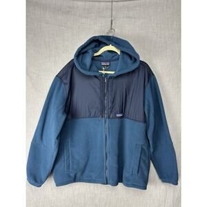 Patagonia Women’s Microdini Full Zip Hoody Tidepool Blue Fleece Size XL